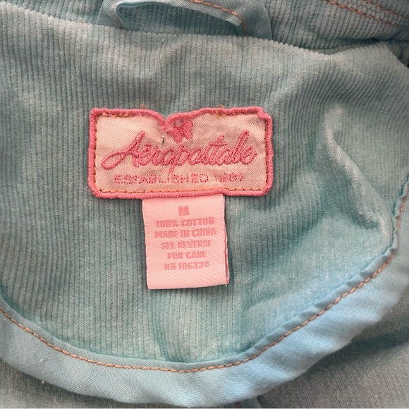 🌸AEROPOSTALE VINTAGE Y2K BLUE CORDUROY FALL JACKET SIZE MEDIUM🌸 - Picture 5 of 5